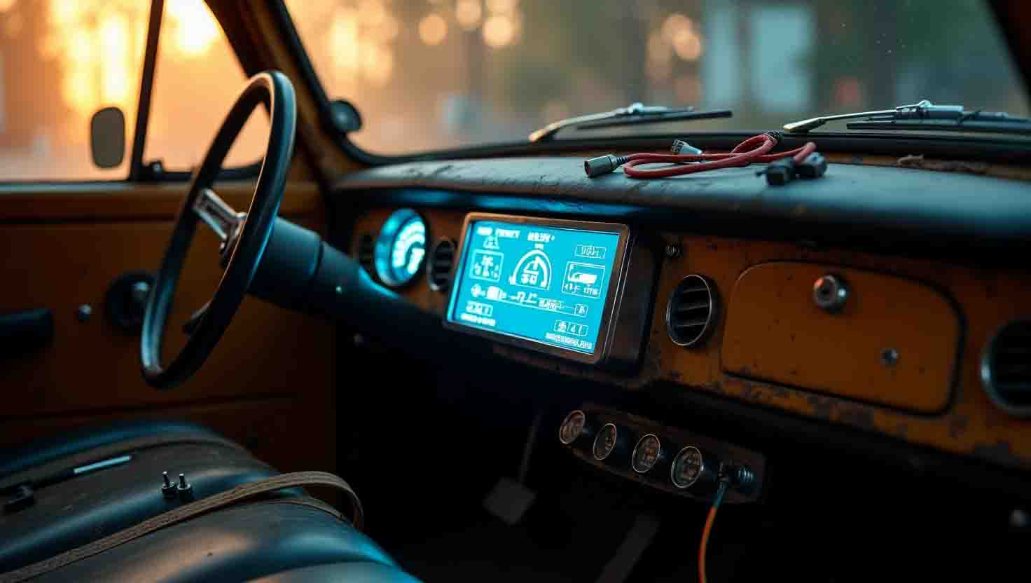 installer un tableau de bord digital sur une voiture ancienne